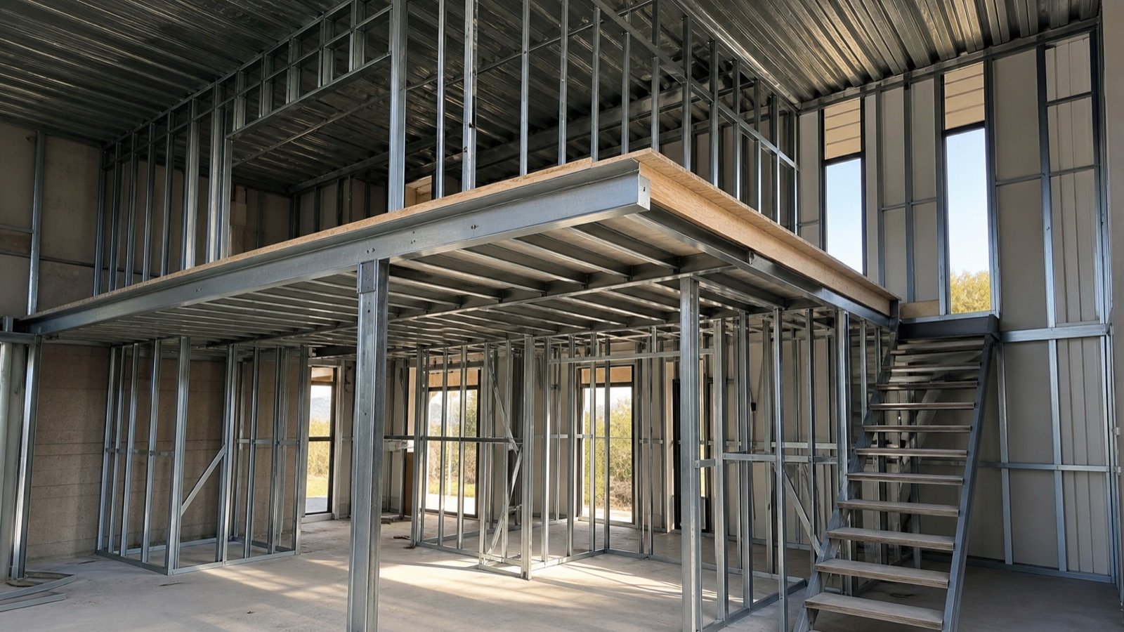 Entrepiso realizado con estructura Steel Framing