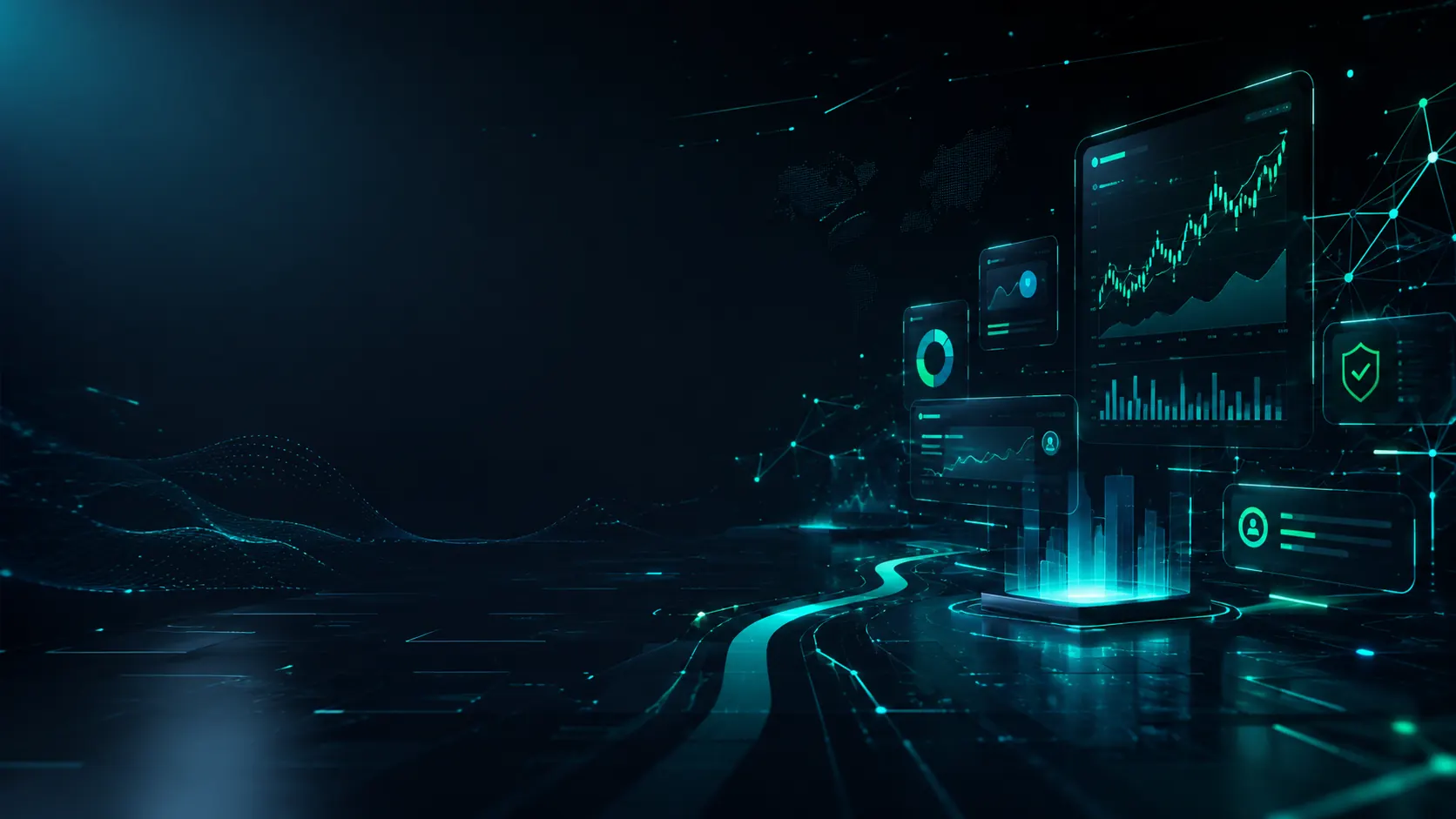 Interfaz fintech holográfica